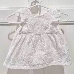 Cat & Jack 12M White Eyelet Top